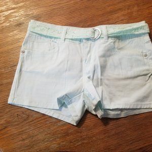 Indigo Rein Shorts with Lace D-ring belt Size 3